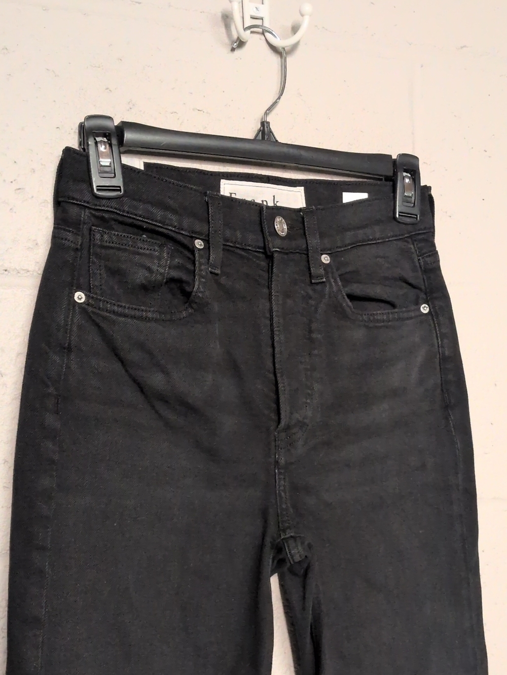 Frank & Eileen Monaghan Black Denim High Rise Straight Leg Jeans W25 - Picture 5 of 11